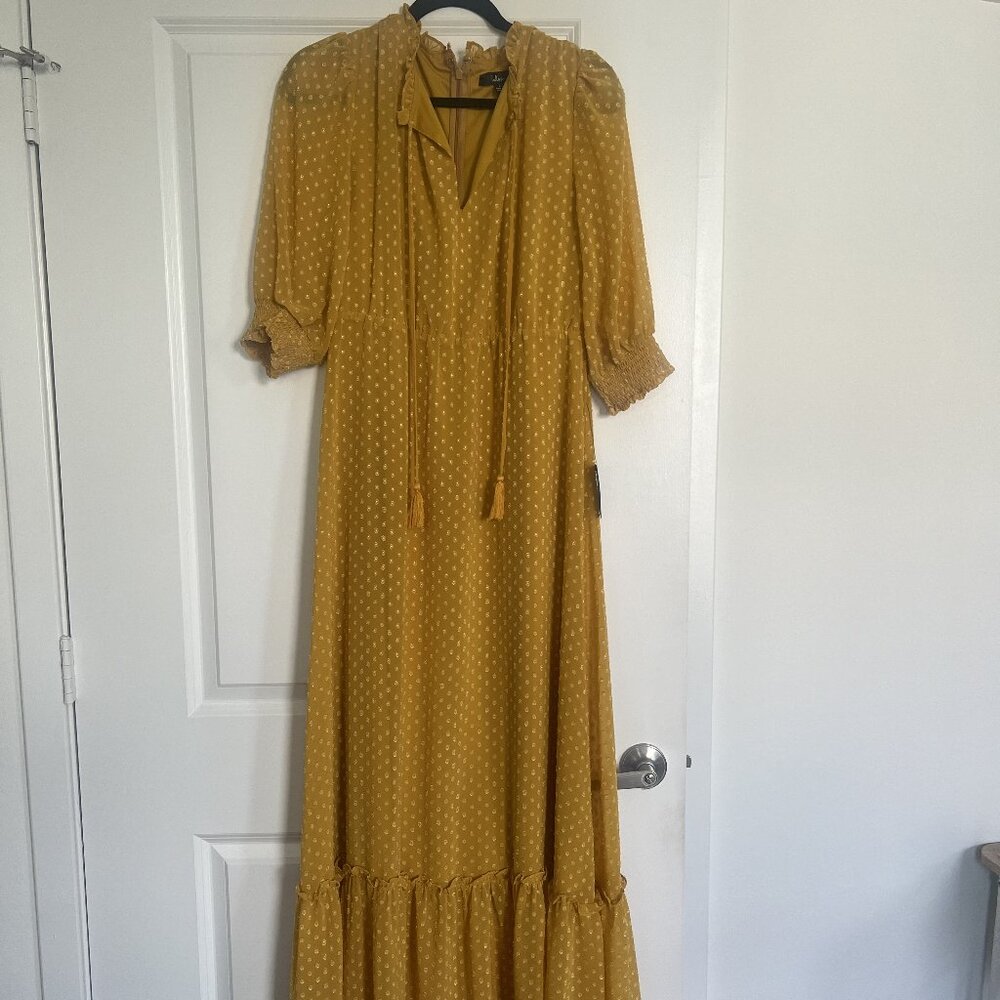 LULU's long mustard yellow dress never worn
